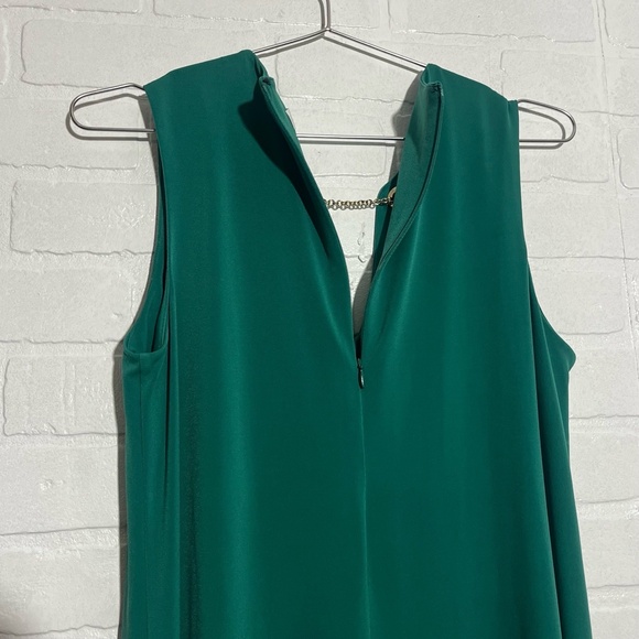Calvin Klein Womens Dress Green Formal Sleeveless Chain Detail Elegant Size 6 - Picture 3 of 6